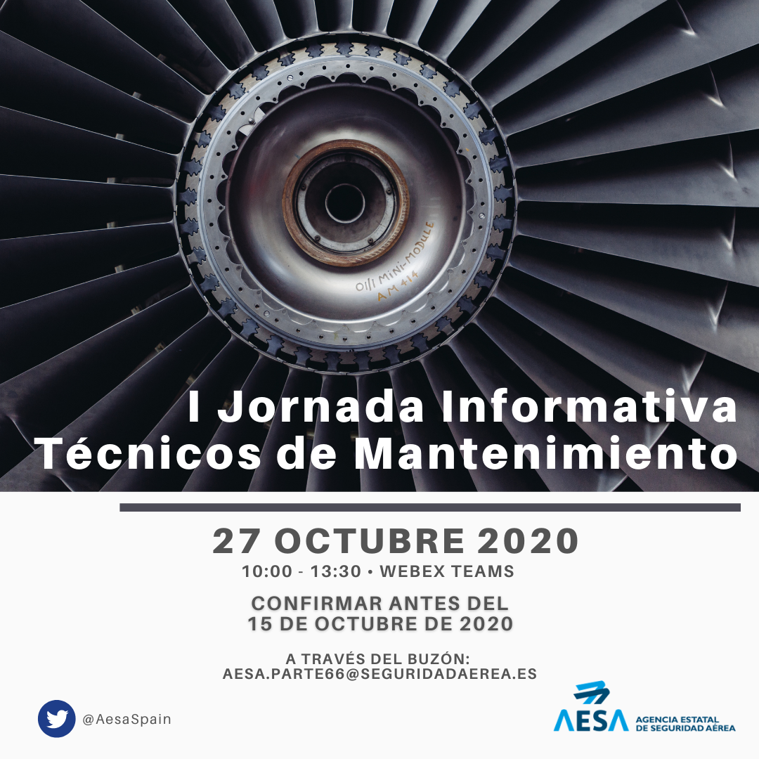 Jornada informativa de AESA para técnicos de mantenimiento de aeronaves