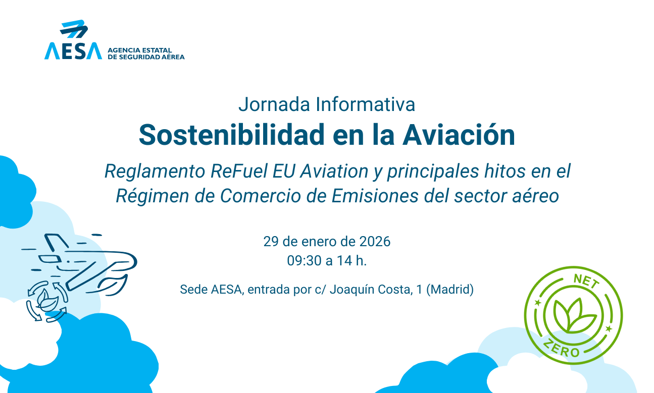 AESA organiza su jornada sobre sostenibilidad para el sector aéreo