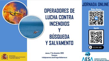 Jornada online para operadores de lucha contra incendios y búsqueda y salvamento marítimo 